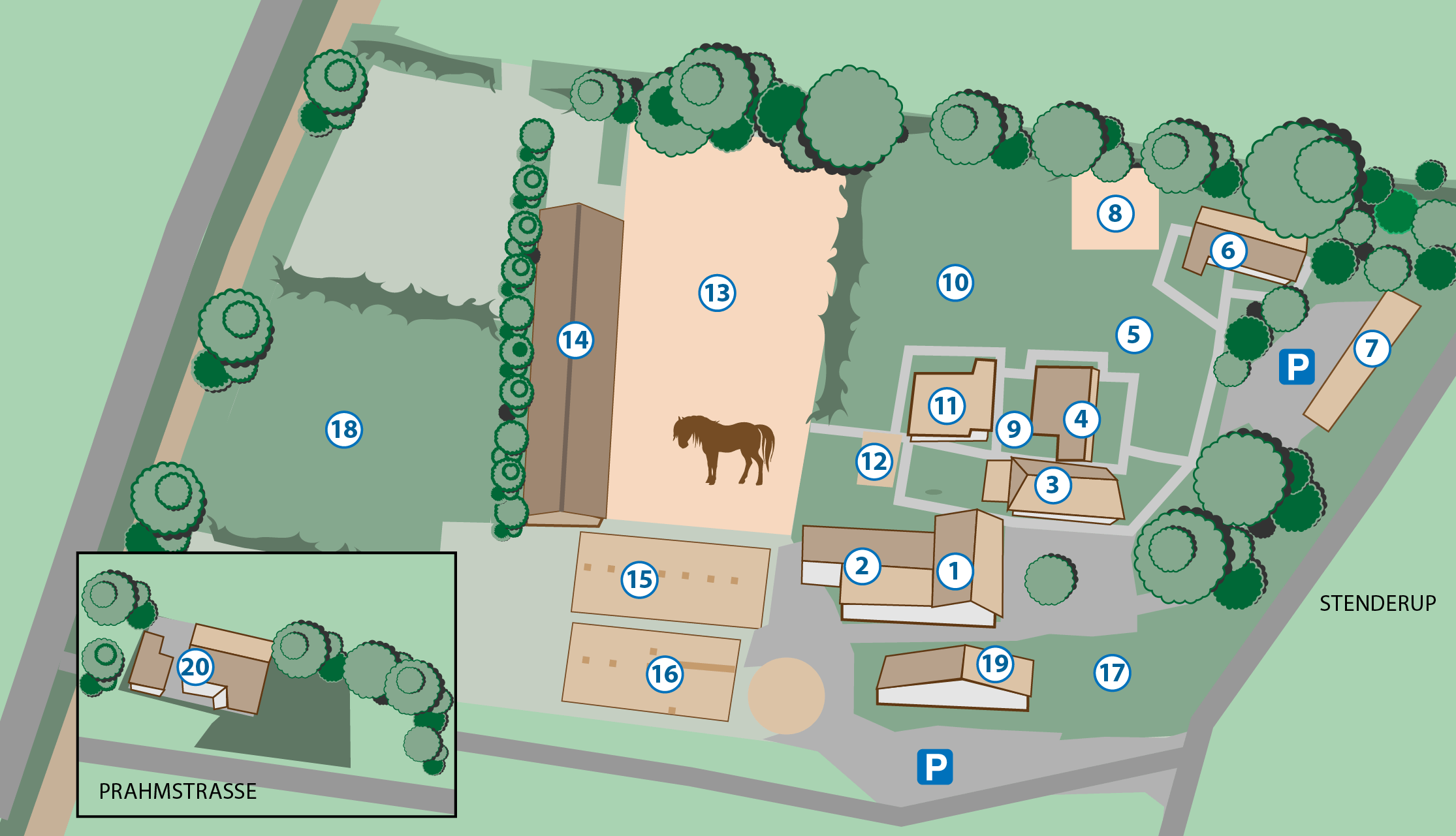 Hofplan Ferienhof Thomsen